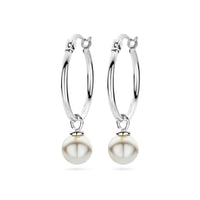 vDam Oorringen Synth Parel Zilver Gerhodineerd 1338466