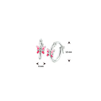 vDam Oorringen Vlinder Zilver Wit 1020248