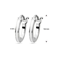 vDam Oorringen Wit Emaille Zilver Gerhodineerd 1338927