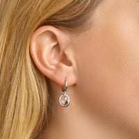 vDam Oorringen Wit Topaas Zilver Gerhodineerd 1329479