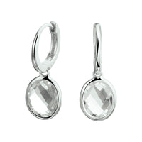 vDam Oorringen Wit Topaas Zilver Gerhodineerd 1329479