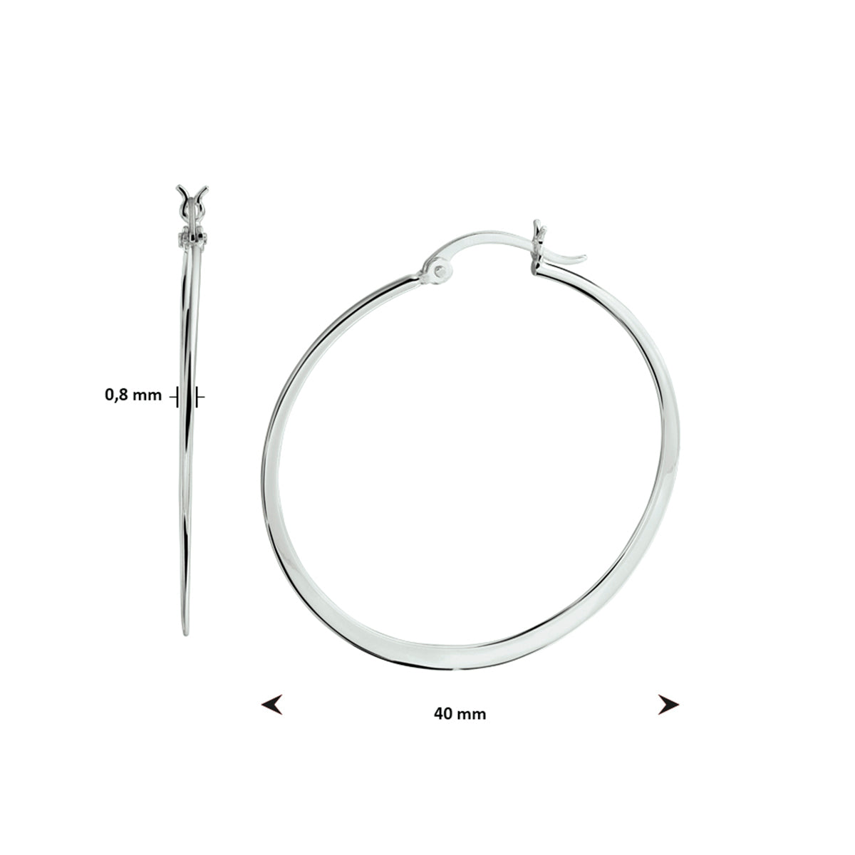 vDam Oorringen Zilver Gerhodineerd 1332443