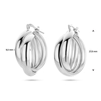 vDam Oorringen Zilver Gerhodineerd 1336917