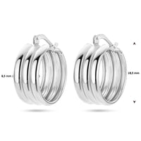 vDam Oorringen Zilver Gerhodineerd 1336918