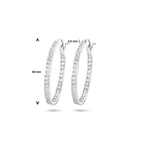 vDam Oorringen Zirkonia Zilver Gerhodineerd 1335746