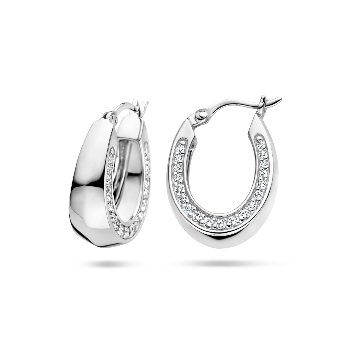 vDam Oorringen Zirkonia Zilver Gerhodineerd 1336690