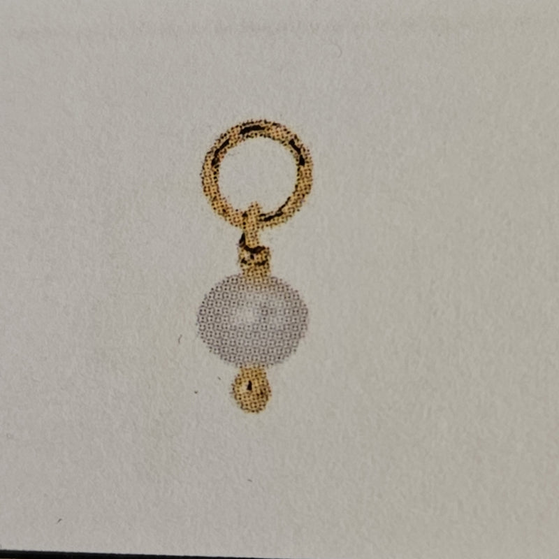 vDam Oorringhanger Parel Per Stuk 10 Mm Zilver Gerhodineerd 1340868