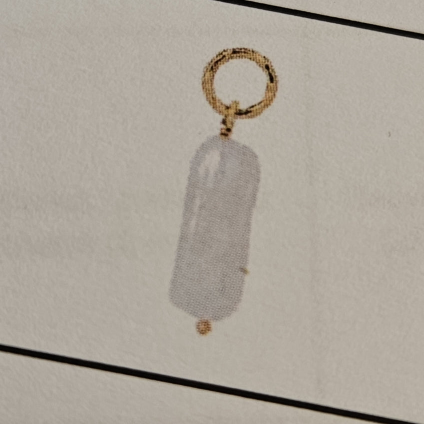 vDam Oorringhanger Parel Per Stuk 26 Mm Zilver Gerhodineerd 1340867