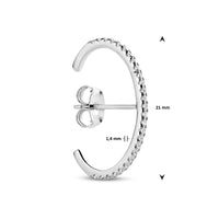 vDam Oorsteker Zirkonia Zilver Gerhodineerd 1334784