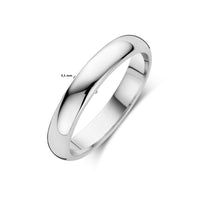 vDam Ring 3,5 Mm Zilver Gerhodineerd 1339944 Maat 17¼