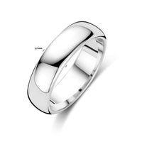 vDam Ring 5,5 Mm Zilver Gerhodineerd 1339952 Maat 19