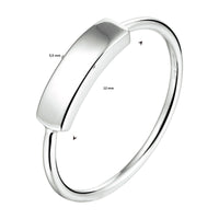 vDam Ring Balkje Zilver Gerhodineerd 1333056 Maat 16½