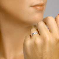 vDam Ring Balkje Zilver Gerhodineerd 1333057 Maat 17¼