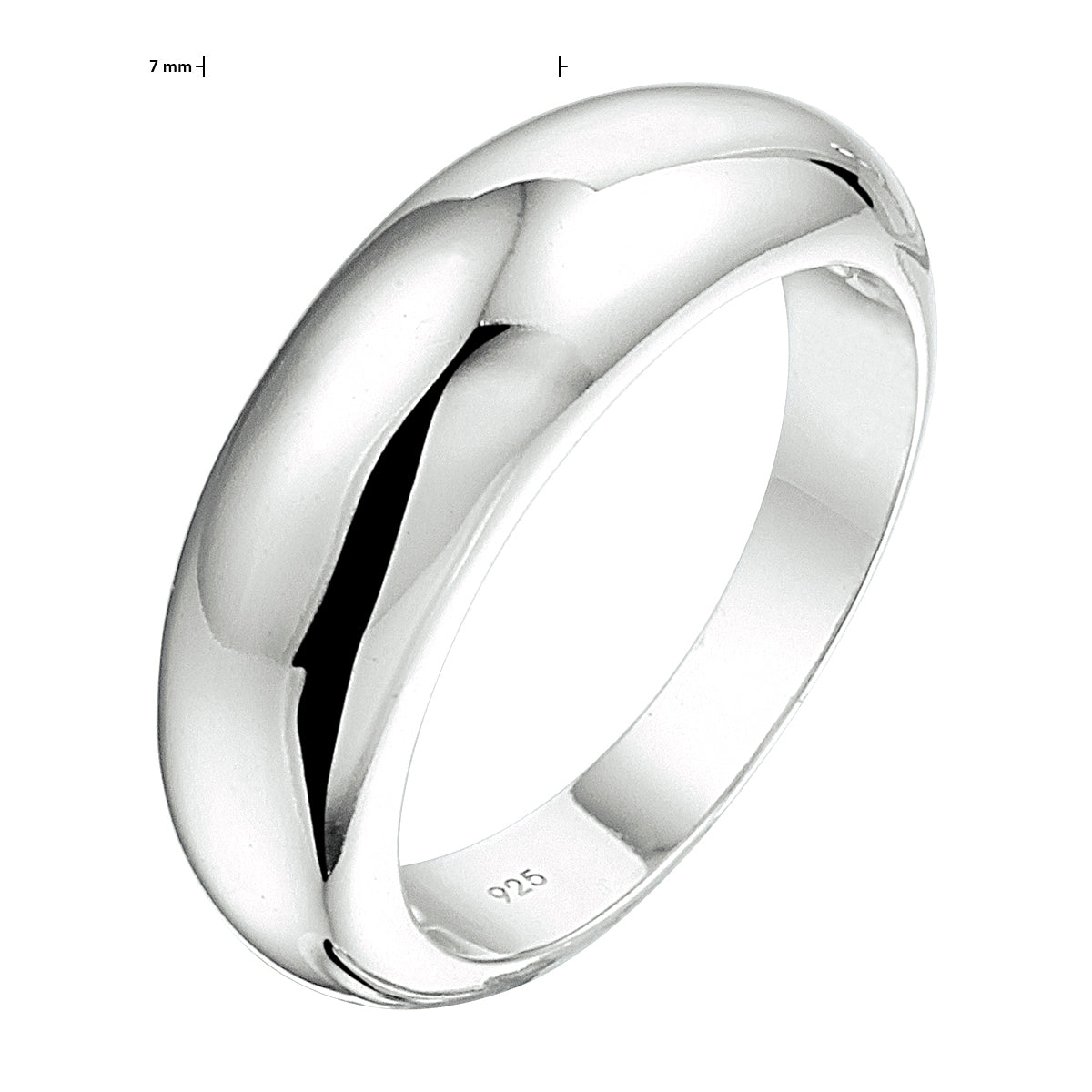 vDam Ring Balloon Zilver Gerhodineerd 1333491 Maat 18½