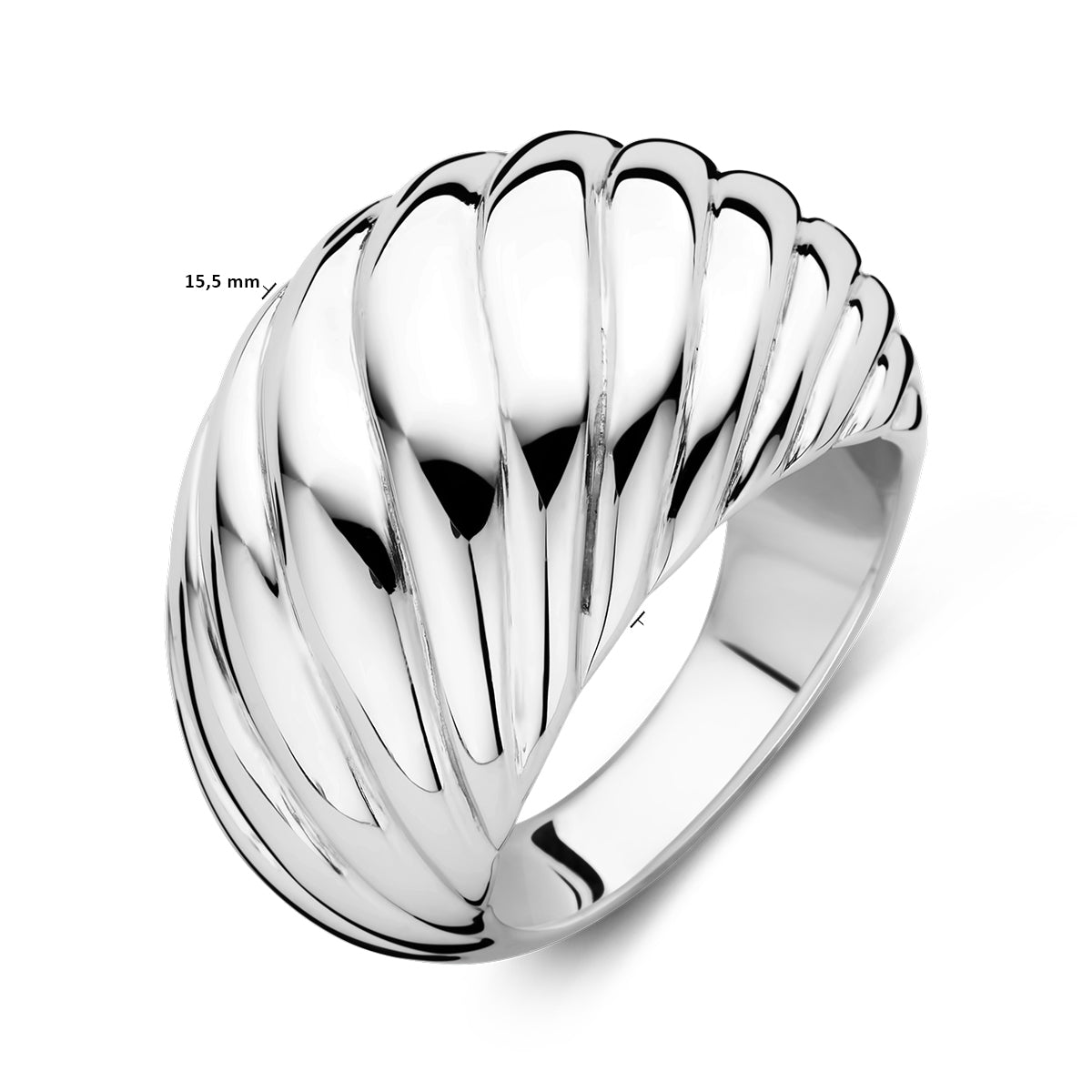 vDam Ring Balloon Zilver Gerhodineerd 1337710 Maat 18½