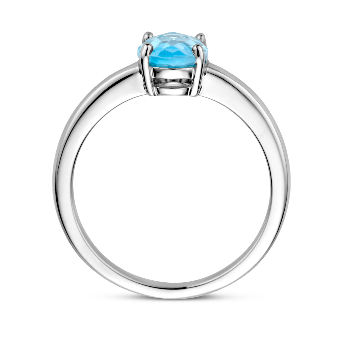 vDam Ring Blauw Topaas Zilver Gerhodineerd 1336960 Maat 16½