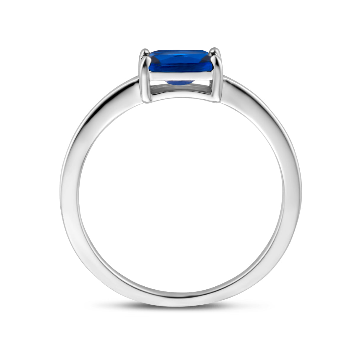 vDam Ring Blauw Zirkonia Zilver Gerhodineerd 1335967 Maat 16½