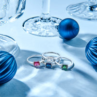 vDam Ring Blauw Zirkonia Zilver Gerhodineerd 1335967 Maat 16½