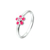 vDam Ring Bloem En Roze Zirkonia Zilver Wit 1020320