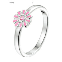 vDam Ring Bloem Roze Zirkonia Zilver Gerhodineerd 1333123 Maat 13½