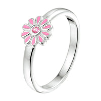 vDam Ring Bloem Roze Zirkonia Zilver Gerhodineerd 1333123
