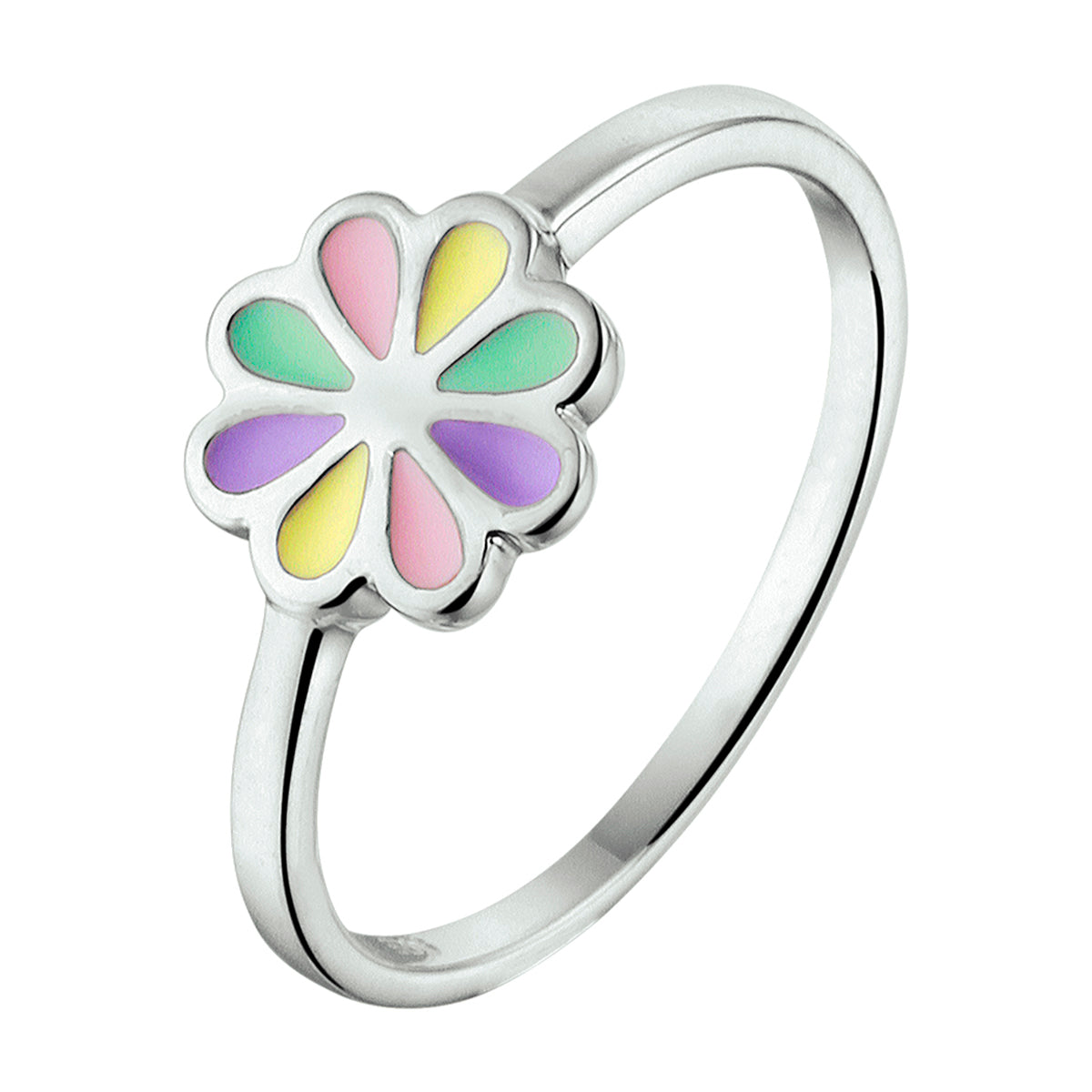 vDam Ring Bloem Zilver Gerhodineerd 1332048