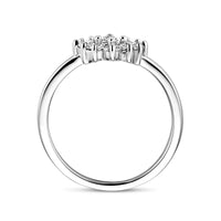 vDam Ring Bloem Zirkonia Zilver Gerhodineerd 1338461 Maat 17¼