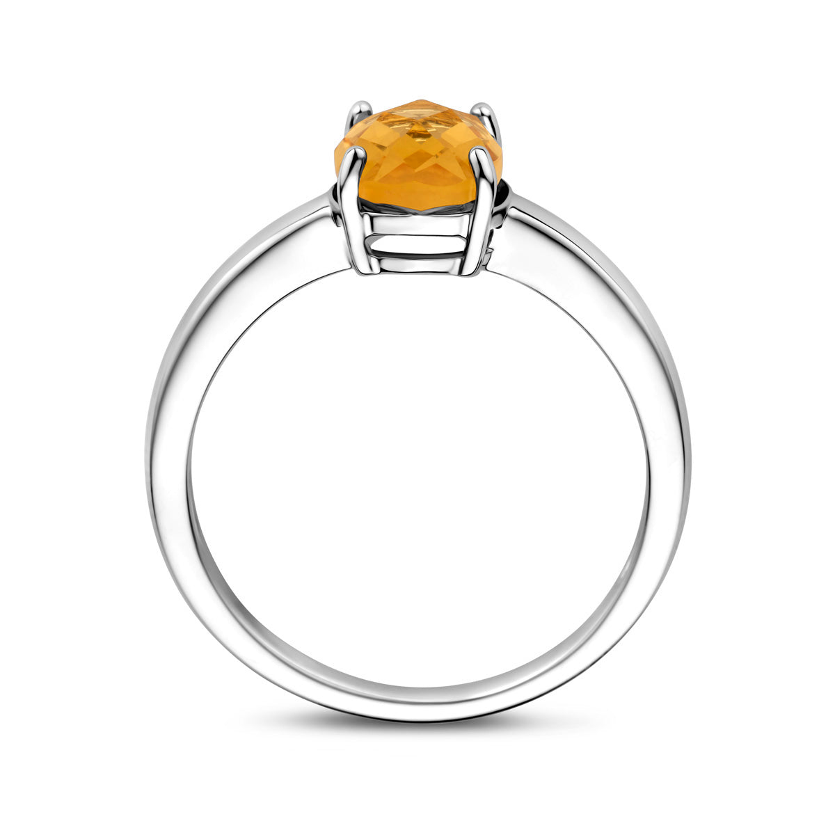 vDam Ring Citrien Zilver Gerhodineerd 1337687 Maat 18½