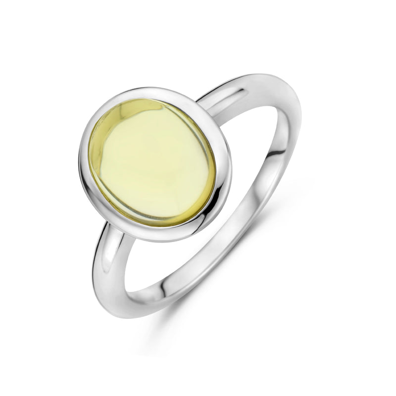 vDam Ring Citroenkwarts Zilver Gerhodineerd 1336645