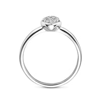 vDam Ring Druppel Zirkonia Zilver Gerhodineerd 1341679 Maat 17¼