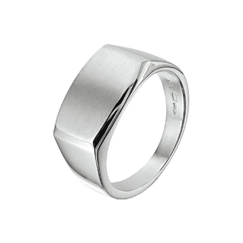 vDam Ring Dwarsmodel Poli/mat Zilver Gerhodineerd 1337359