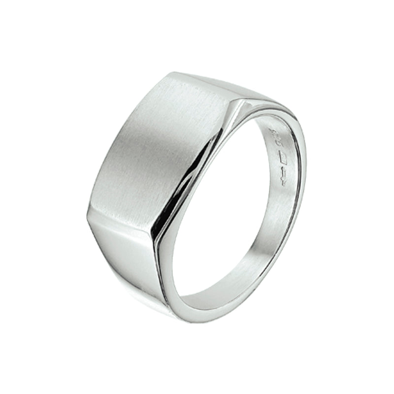 vDam Ring Dwarsmodel Poli/mat Zilver Wit 1015263