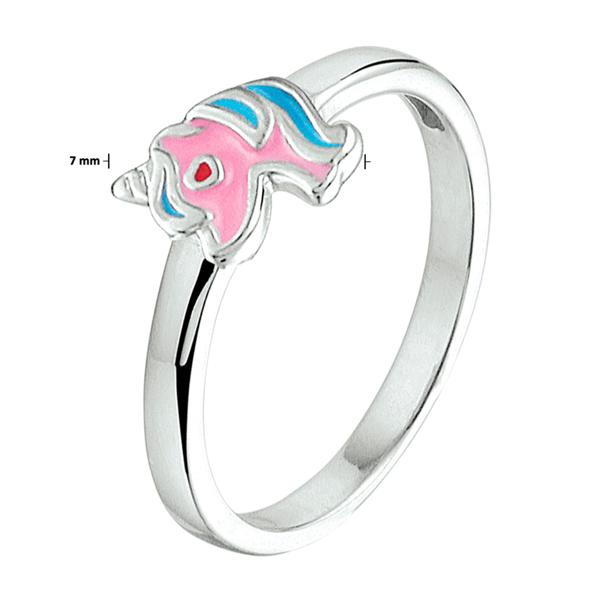 vDam Ring Eenhoorn Zilver Gerhodineerd 1328649 Maat 14¼