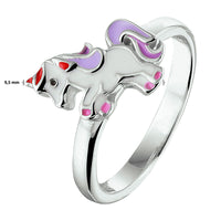 vDam Ring Eenhoorn Zilver Gerhodineerd 1329242 Maat 14½