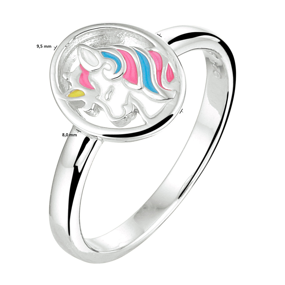 vDam Ring Eenhoorn Zilver Gerhodineerd 1333170 Maat 14