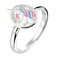 vDam Ring Eenhoorn Zilver Gerhodineerd 1333173 Maat 15½