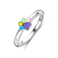 vDam Ring Emaille Hondenpoot Zilver Gerhodineerd 1341200