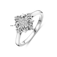 vDam Ring Filigrain Zirkonia Zilver Gerhodineerd 1339200 Maat 16