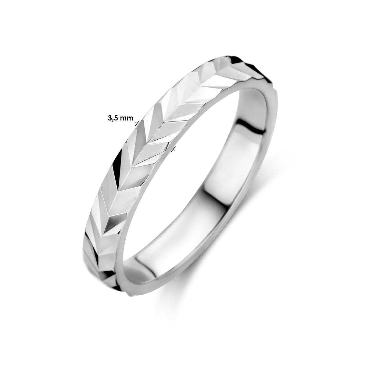 vDam Ring Gediamanteerd Zilver Gerhodineerd 1336809 Maat 17¾