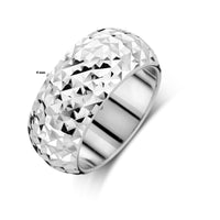 vDam Ring Gediamanteerd Zilver Gerhodineerd 1339278 Maat 18½