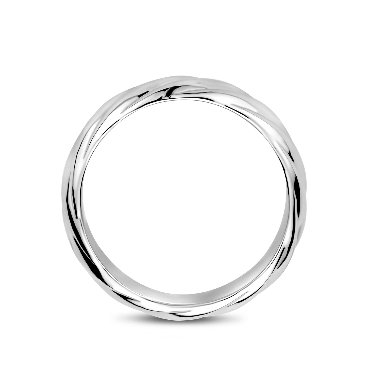 vDam Ring Gedraaid Zilver Gerhodineerd 1340660 Maat 18½