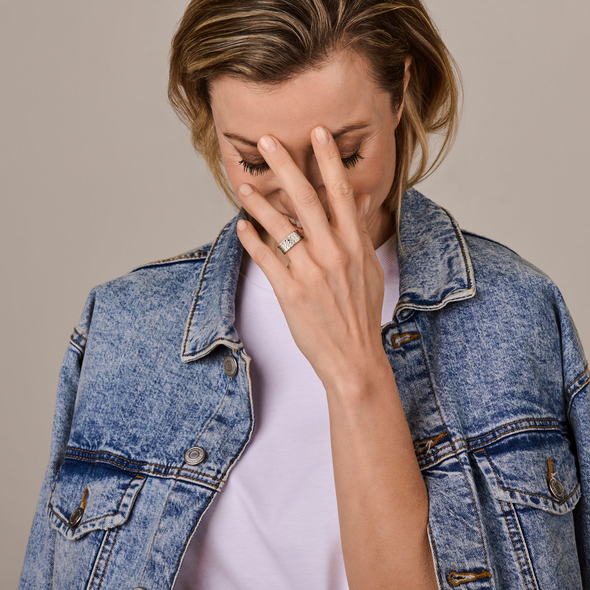 vDam Ring Gevlochten Zilver Gerhodineerd 1338484 Maat 16½