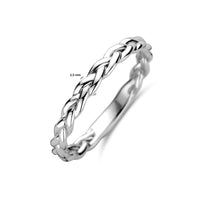 vDam Ring Gevlochten Zilver Gerhodineerd 1340661 Maat 16