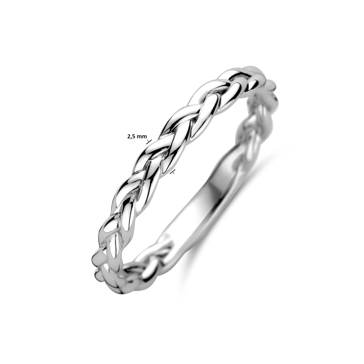 vDam Ring Gevlochten Zilver Gerhodineerd 1340663 Maat 17¼