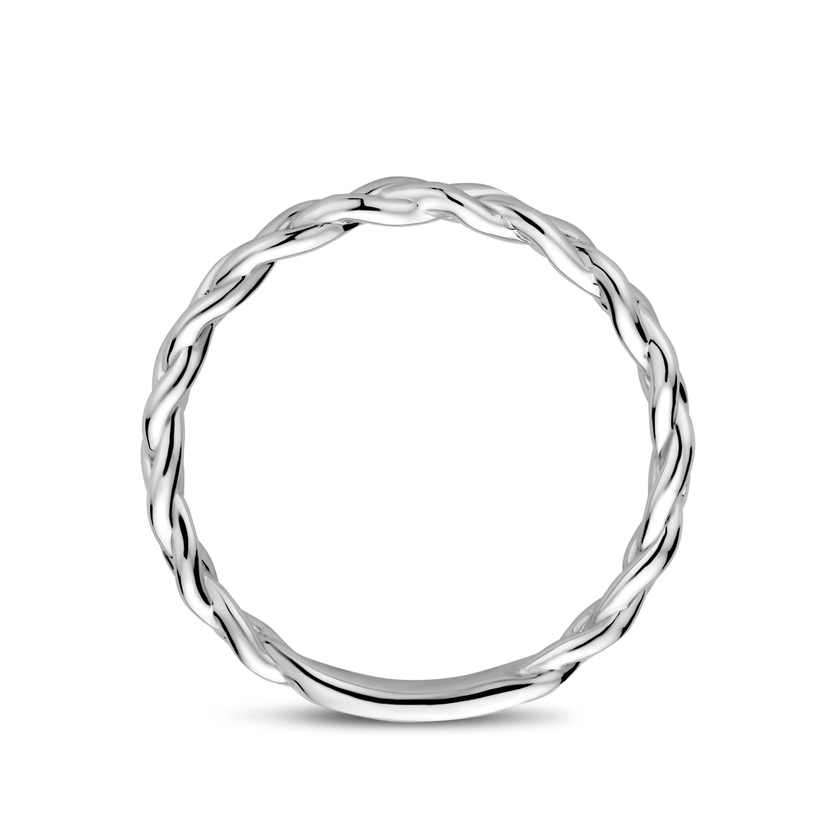 vDam Ring Gevlochten Zilver Gerhodineerd 1340665 Maat 18½