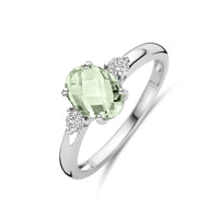 vDam Ring Groen Amethist En Zirkonia Zilver Gerhodineerd 1340330