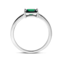 vDam Ring Groen Zirkonia Zilver Gerhodineerd 1335990 Maat 16½