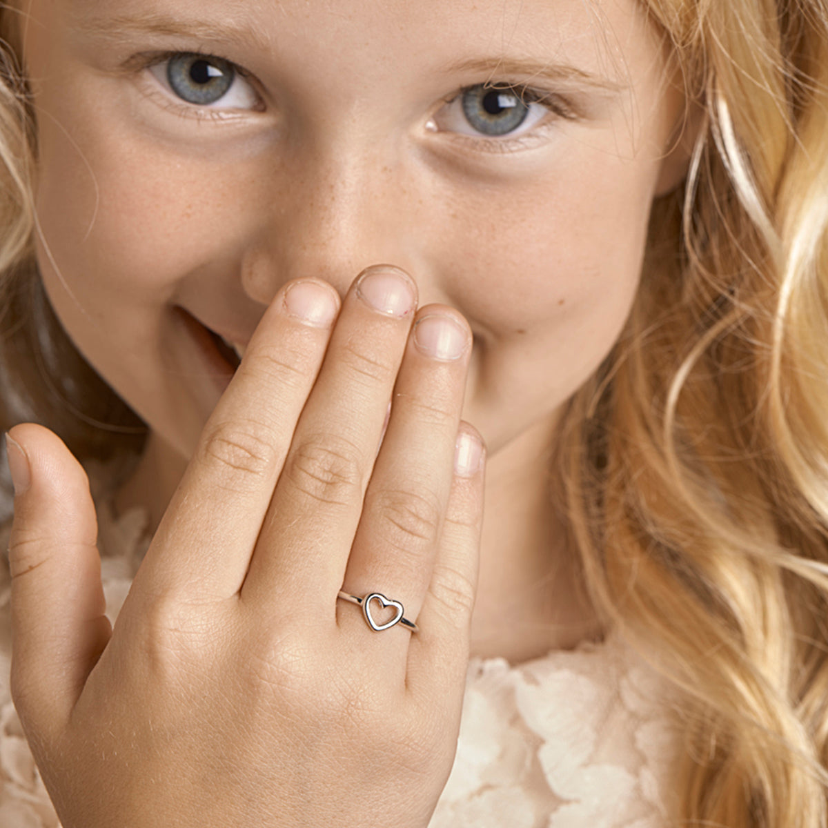 vDam Ring Hart Zilver Gerhodineerd 1325108 Maat 16½