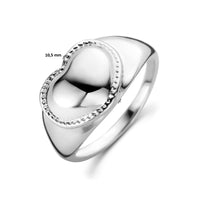 vDam Ring Hart Zilver Gerhodineerd 1335022 Maat 16½