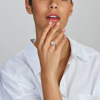 vDam Ring Hart Zilver Gerhodineerd 1335022 Maat 16½